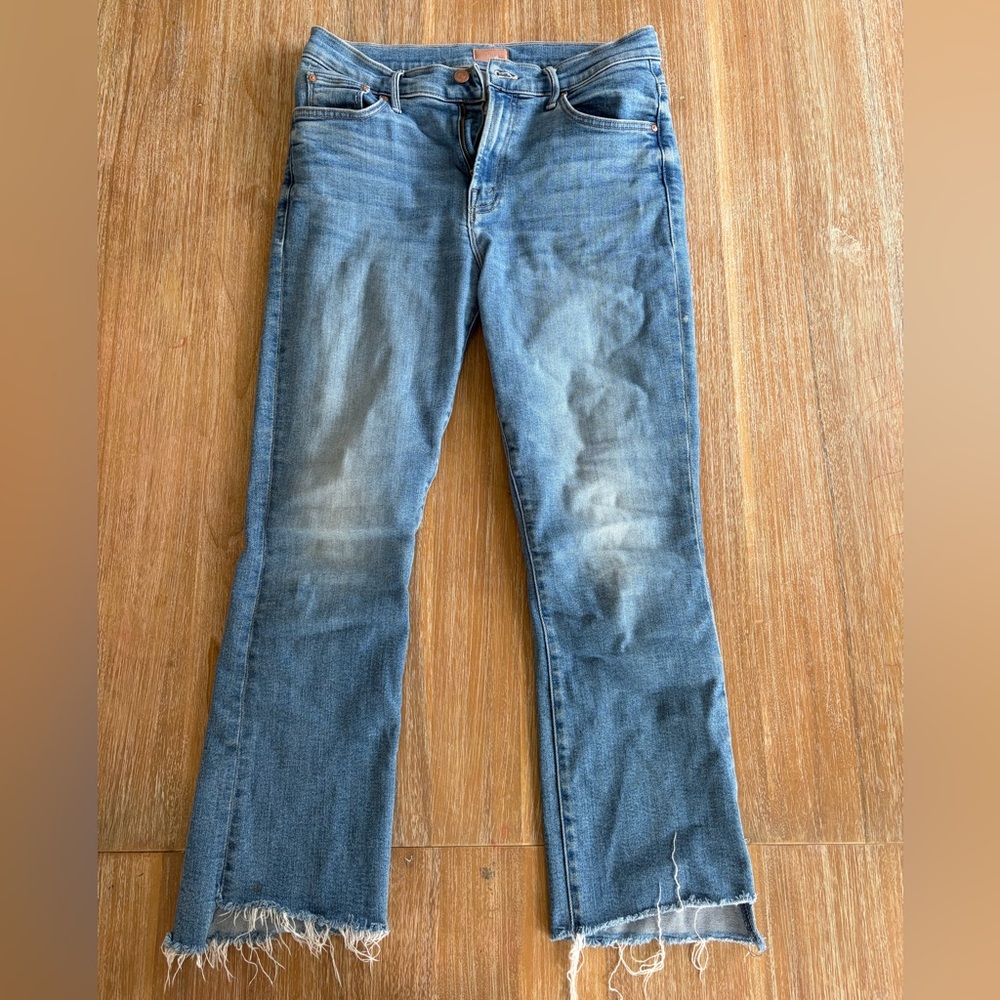 MOTHER Straight Leg Blue Jeans